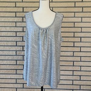 JM Collection Gray/Silver Sleeveless Top for Women Size 2X
